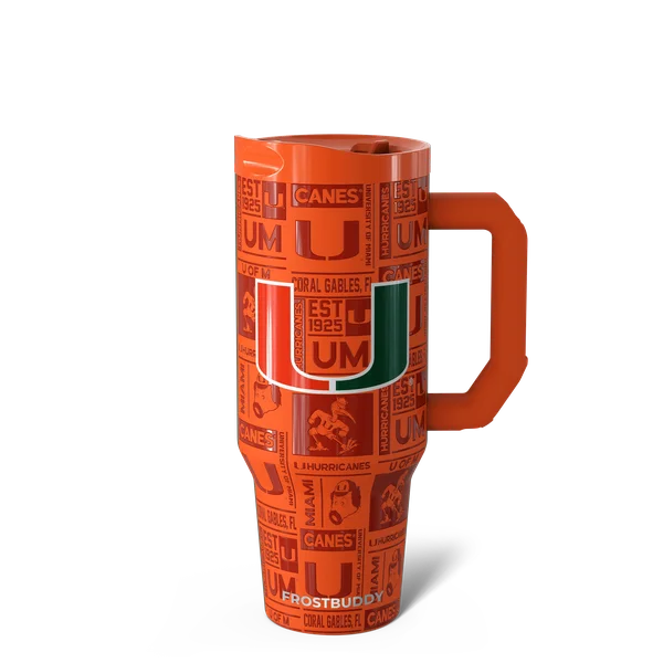 Thicc Buddy 40oz, Miami Hurricanes, Legacy — thicc40-miami3dorange-one