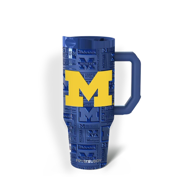 Thicc Buddy 40oz, Michigan Wolverines, Legacy — thicc40-michigan3dnavy-one