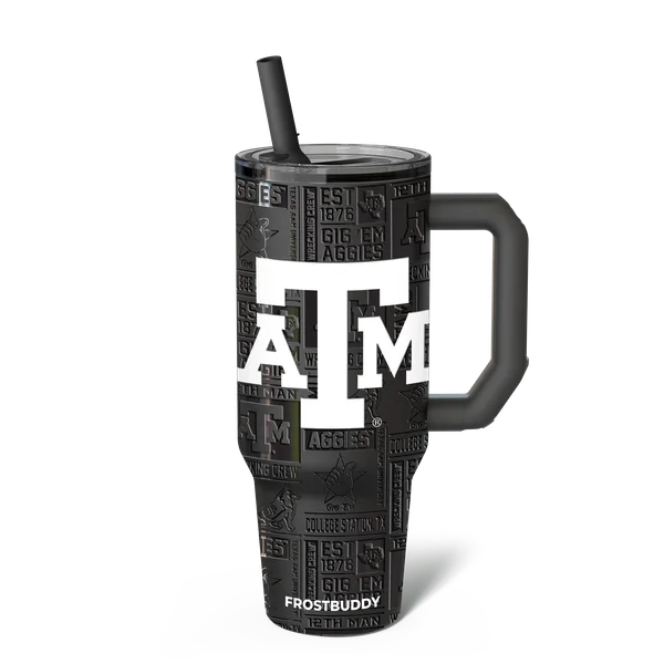 Thicc Buddy 40oz - Texas A&M Aggies, Legacy — thicc40-texasam3dblack