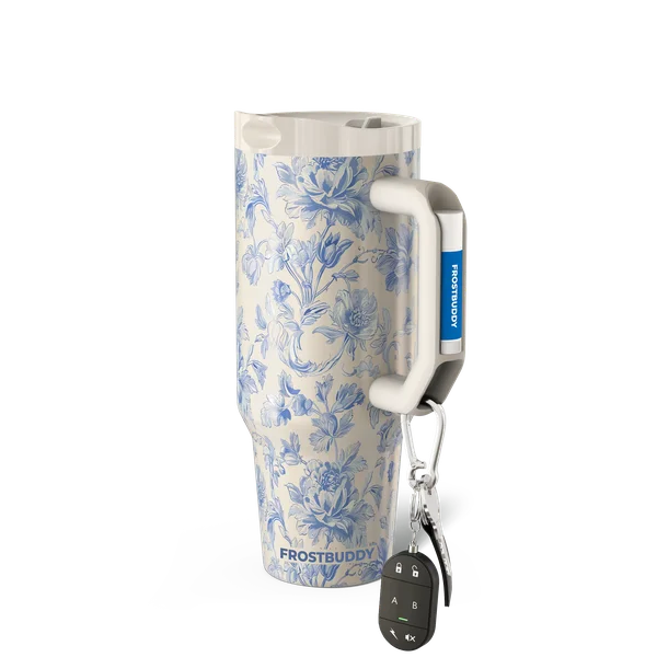Thicc Buddy 40oz, Blue Floral