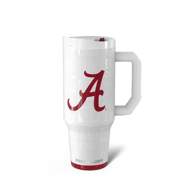 Thicc Buddy 40oz - Alabama Crimson Tide, Legacy — thicc40-alabama3dwhite-one