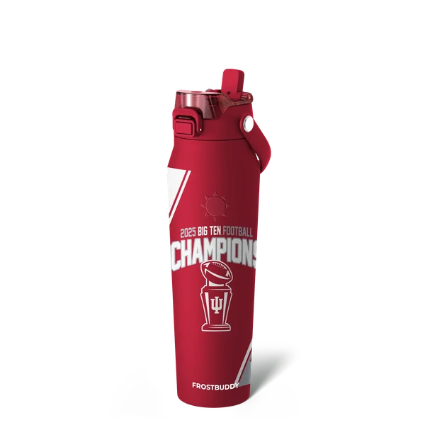 Bottle Buddy 32oz - Indiana Hoosiers, 2025 Big Ten Champions — c-c-crimson-ncaa-indiana-big1025-bottle32