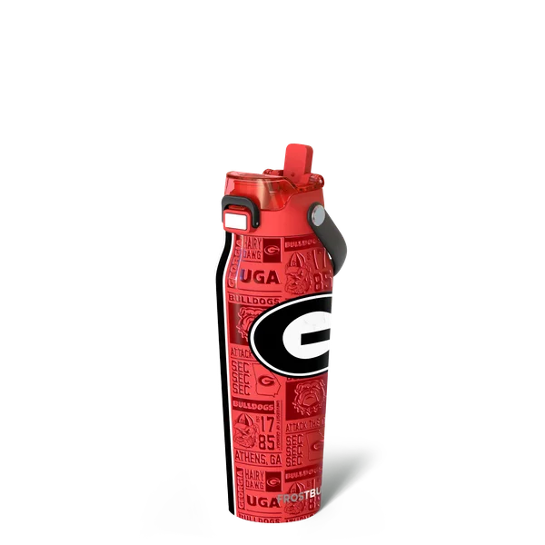 Bottle Buddy 24oz, Georgia Bulldogs, Legacy — bottle24-georgia3dred